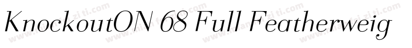 KnockoutON 68 Full Featherweight字体转换